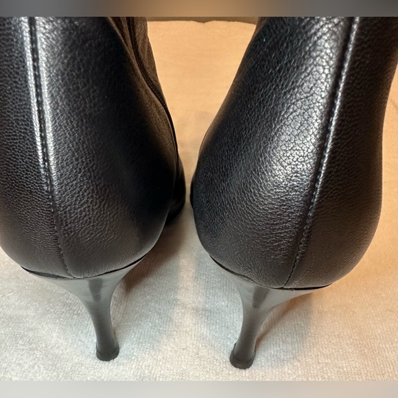 GUCCI women’s tall black knee high leather boots zipper pointed toe style SZ 10 - Picture 7 of 16